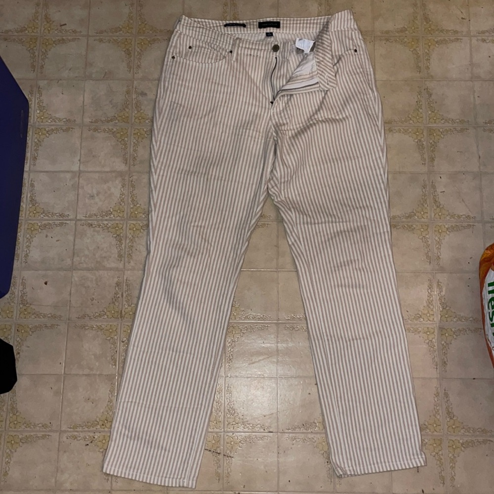 Charter Club Striped Pants 
Straight leg